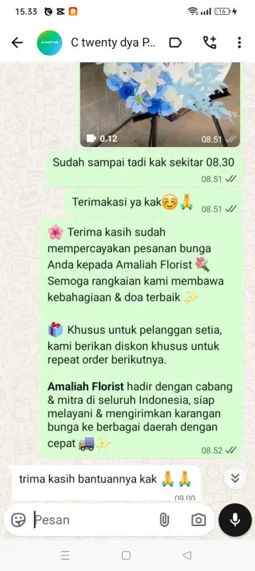 Testimonial krans bunga TIDORE KEPULAUAN